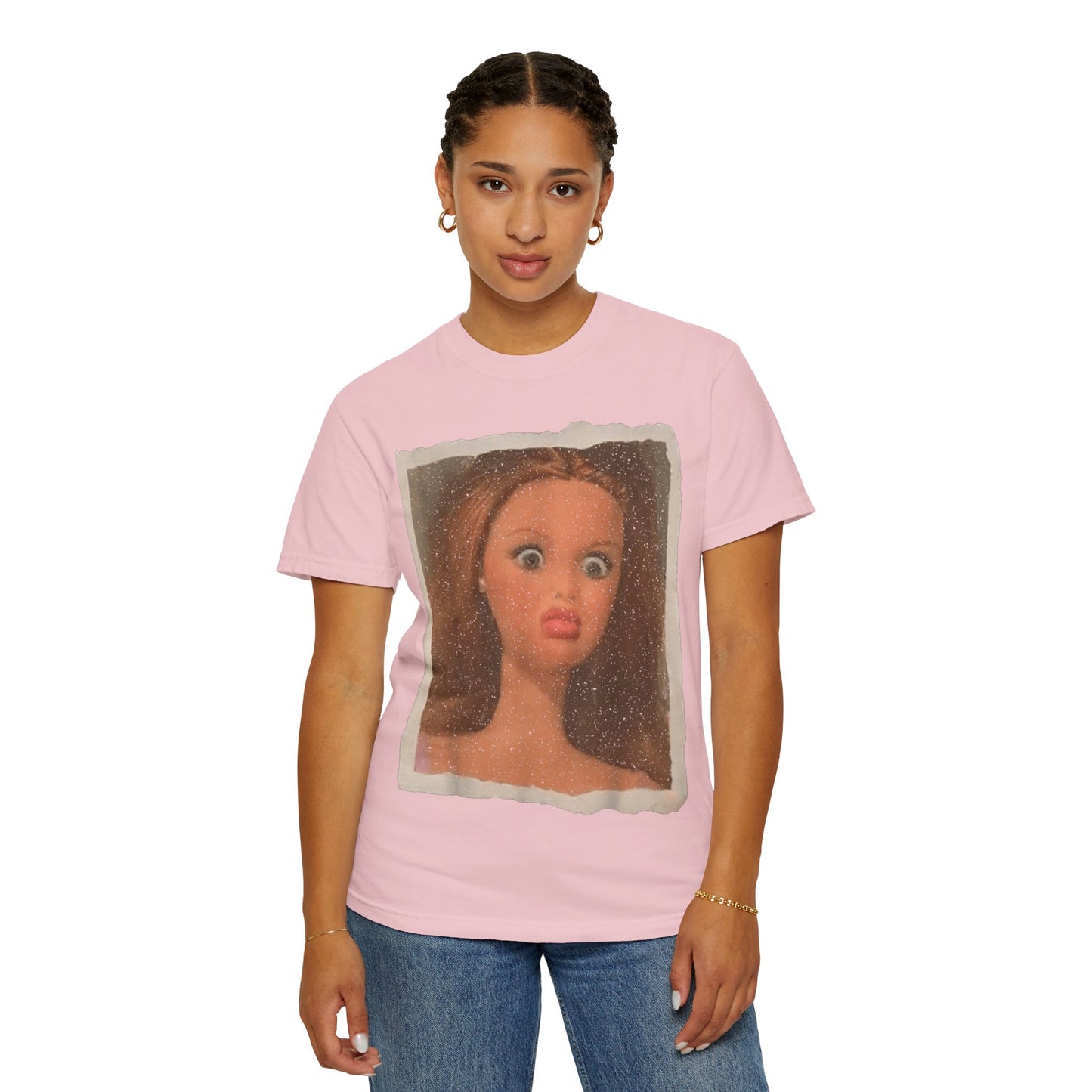 T-Shirt — Surprised Doll Portrait Graphic Tee