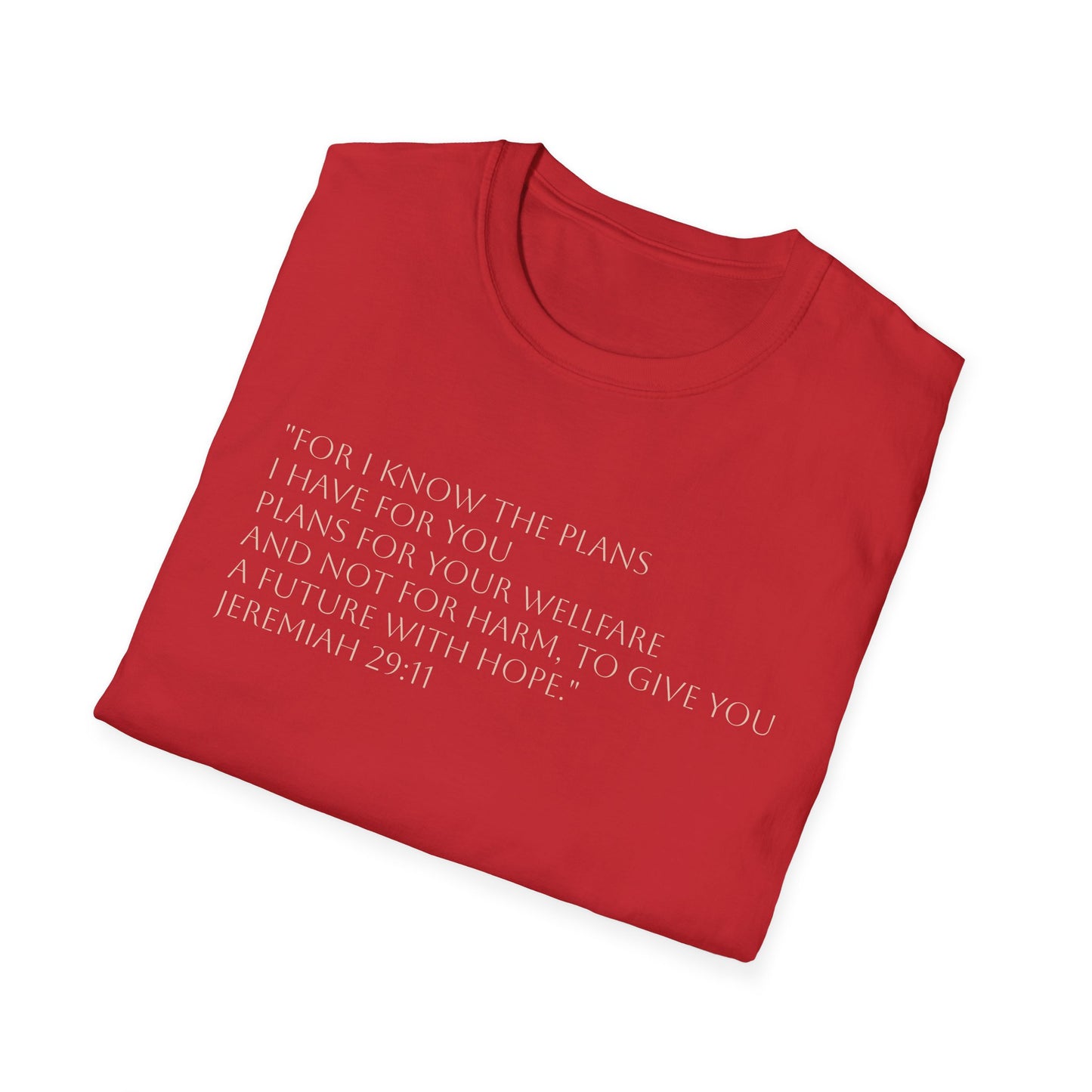 Virgin Mary Floral Back Tee — Jeremiah 29:11 Scripture Prayer T-Shirt