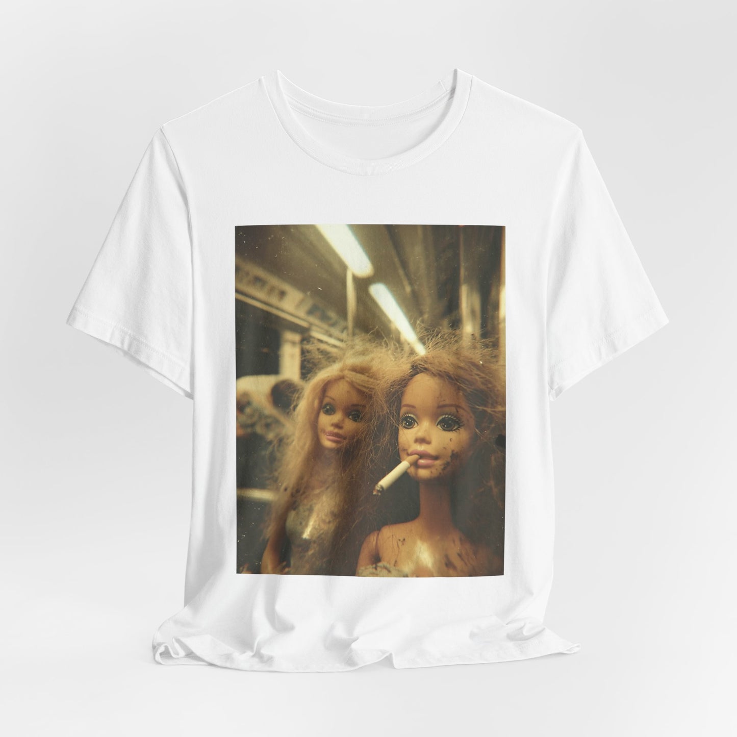 T-Shirt — Vintage Grunge Barbie Dolls Photo Tee