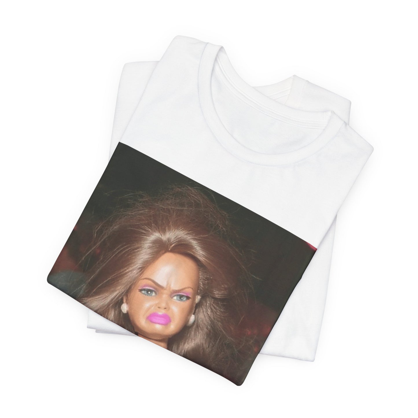Vintage Doll Photo T-Shirt — Retro Party Barbie Print Tee