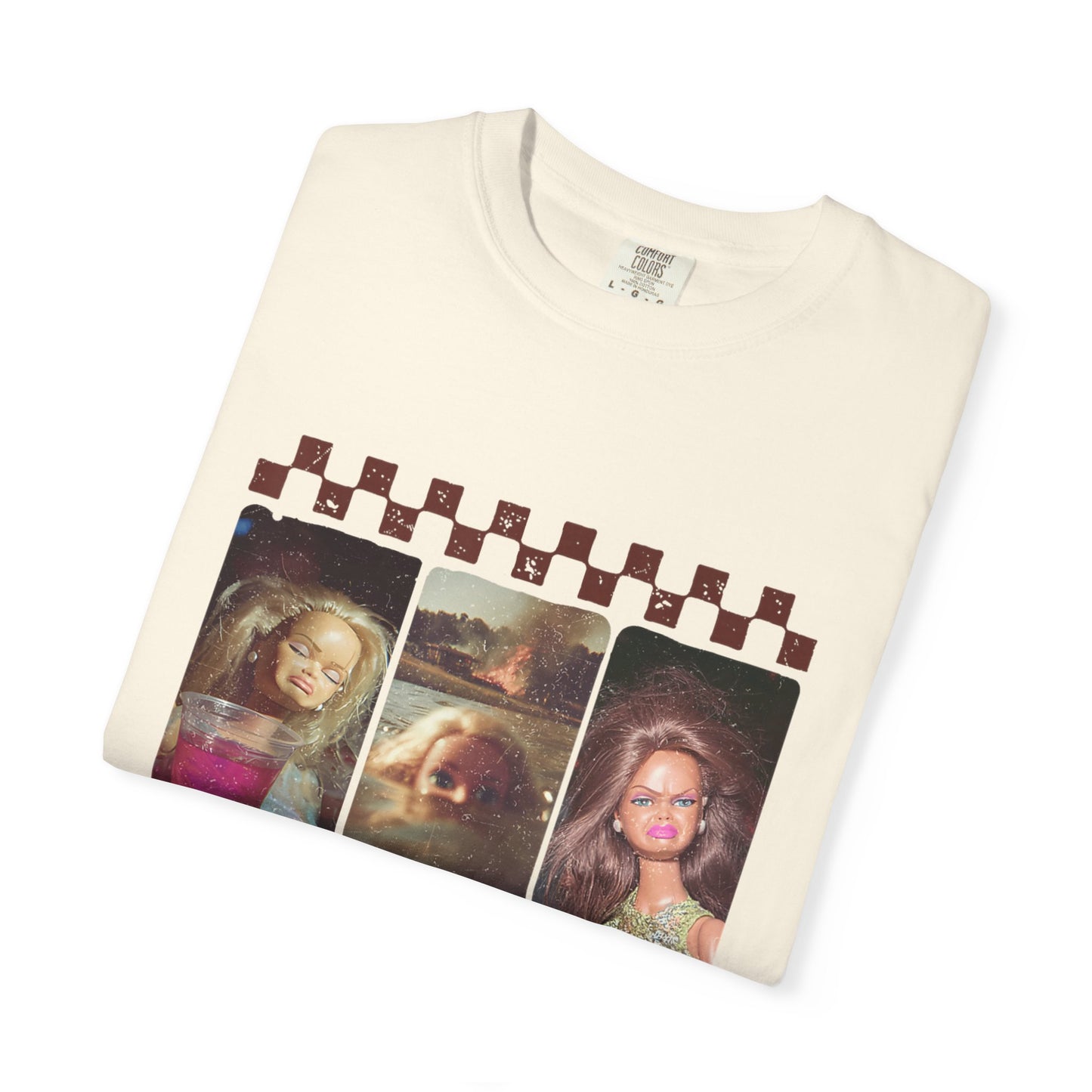 Vintage Photo Grid T-Shirt — Retro Checkerboard Portrait Tee