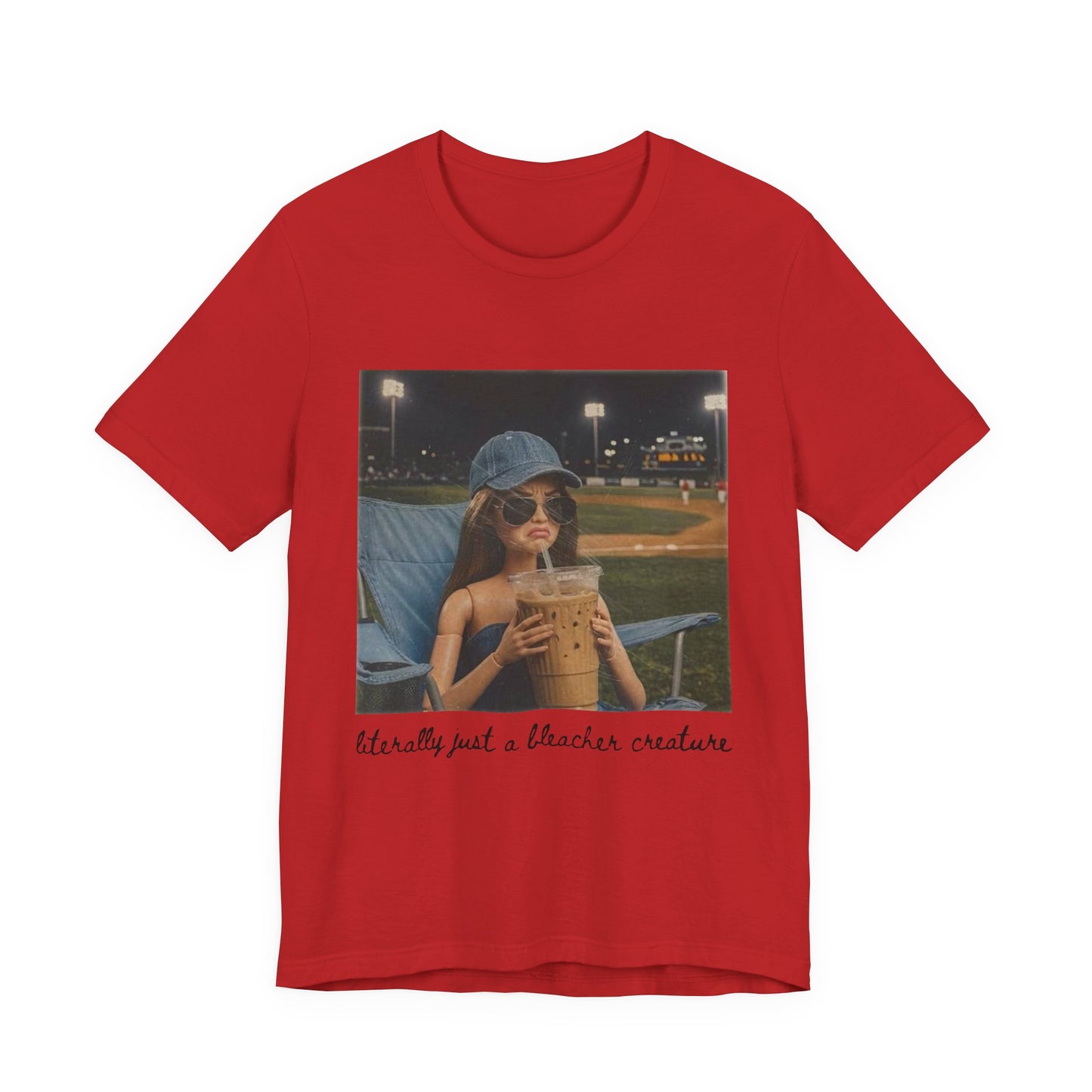 T-Shirt — "Literally Just a Bleacher Creature" Vintage Baseball Photo Tee