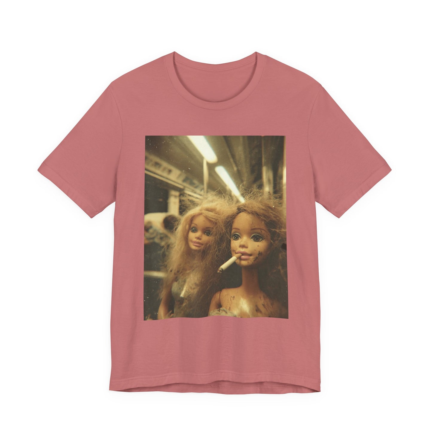 T-Shirt — Vintage Grunge Barbie Dolls Photo Tee