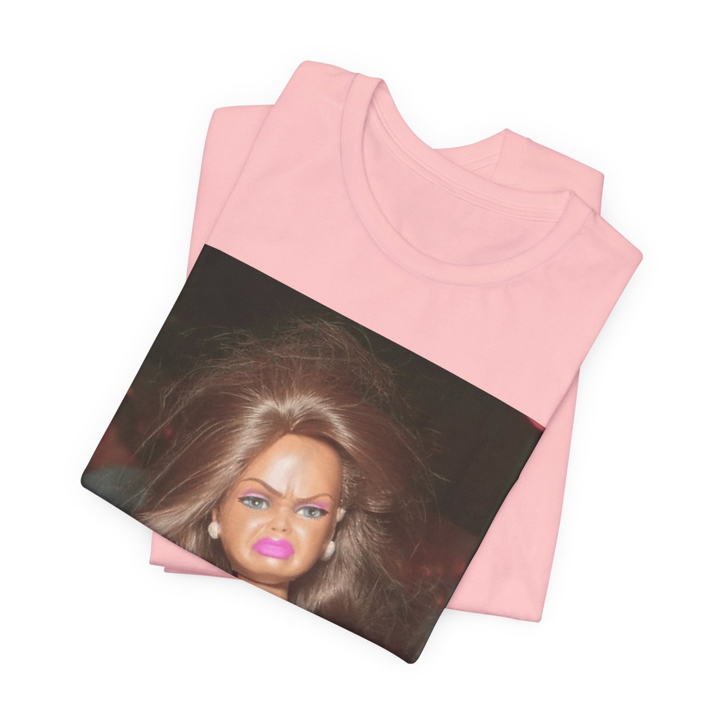 Vintage Doll Photo T-Shirt — Retro Party Barbie Print Tee