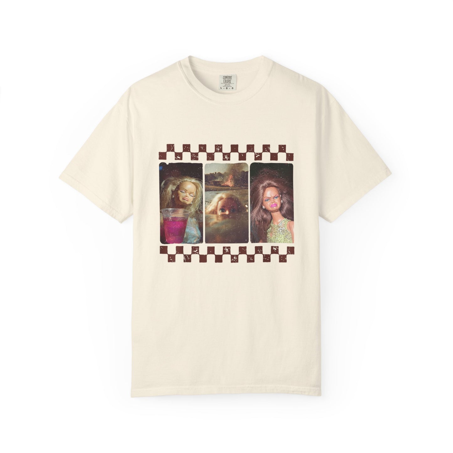 Vintage Photo Grid T-Shirt — Retro Checkerboard Portrait Tee