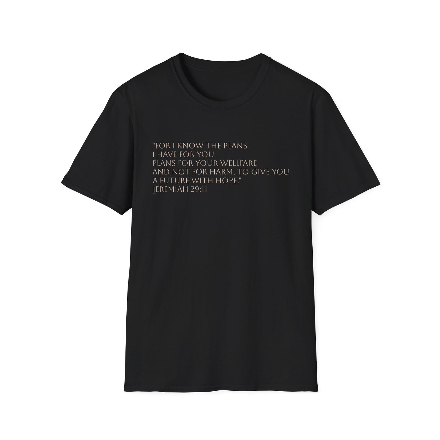 Virgin Mary Floral Back Tee — Jeremiah 29:11 Scripture Prayer T-Shirt