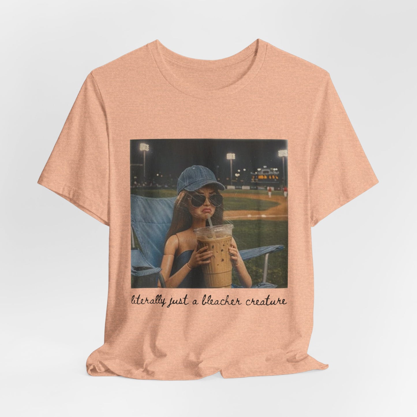 T-Shirt — "Literally Just a Bleacher Creature" Vintage Baseball Photo Tee