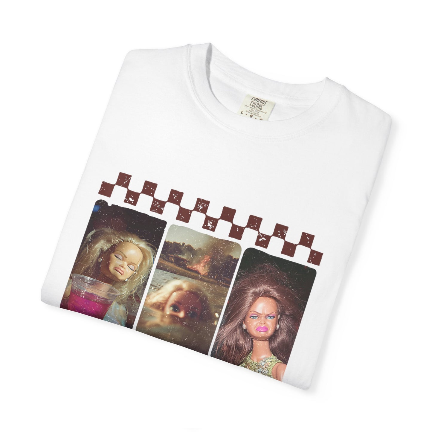Vintage Photo Grid T-Shirt — Retro Checkerboard Portrait Tee