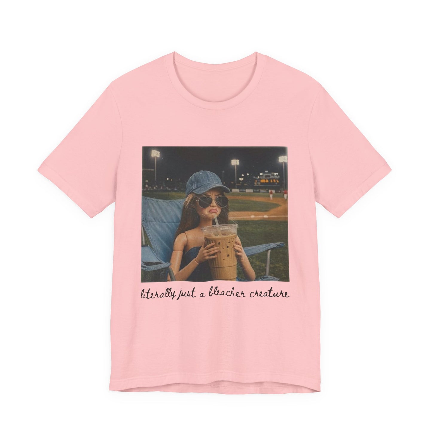 T-Shirt — "Literally Just a Bleacher Creature" Vintage Baseball Photo Tee