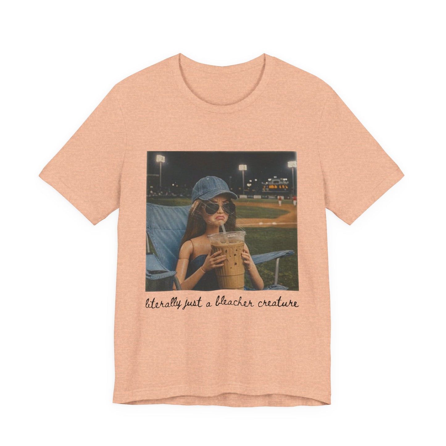 T-Shirt — "Literally Just a Bleacher Creature" Vintage Baseball Photo Tee