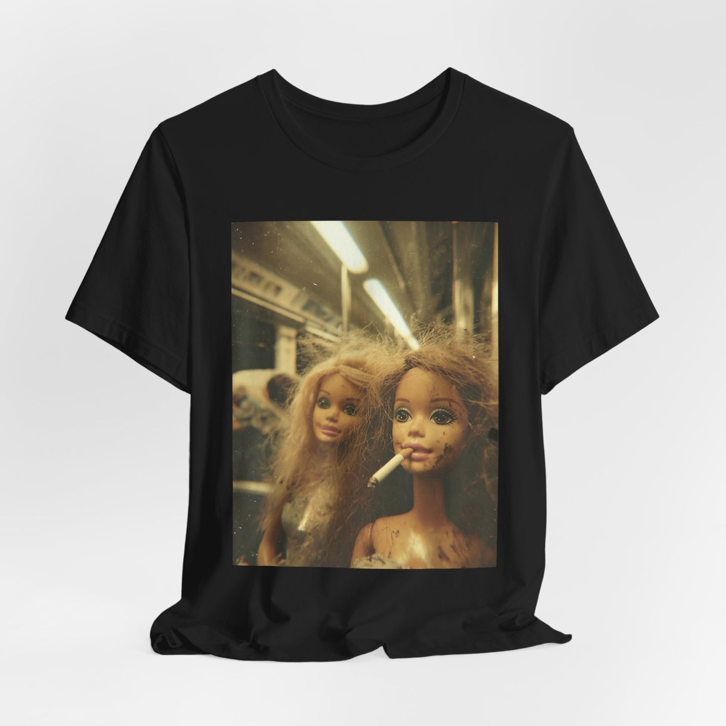 T-Shirt — Vintage Grunge Barbie Dolls Photo Tee