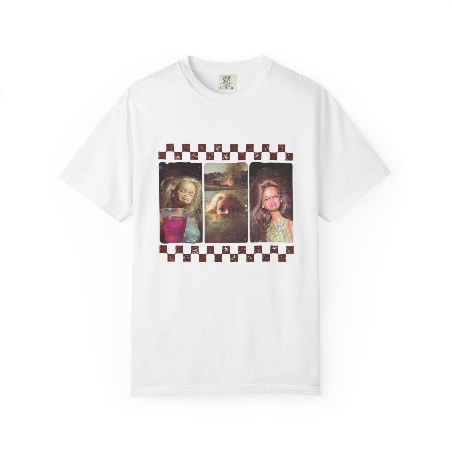 Vintage Photo Grid T-Shirt — Retro Checkerboard Portrait Tee