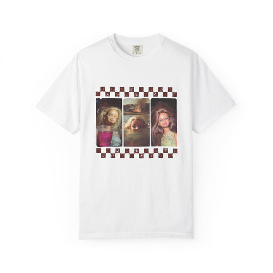 Vintage Photo Grid T-Shirt — Retro Checkerboard Portrait Tee