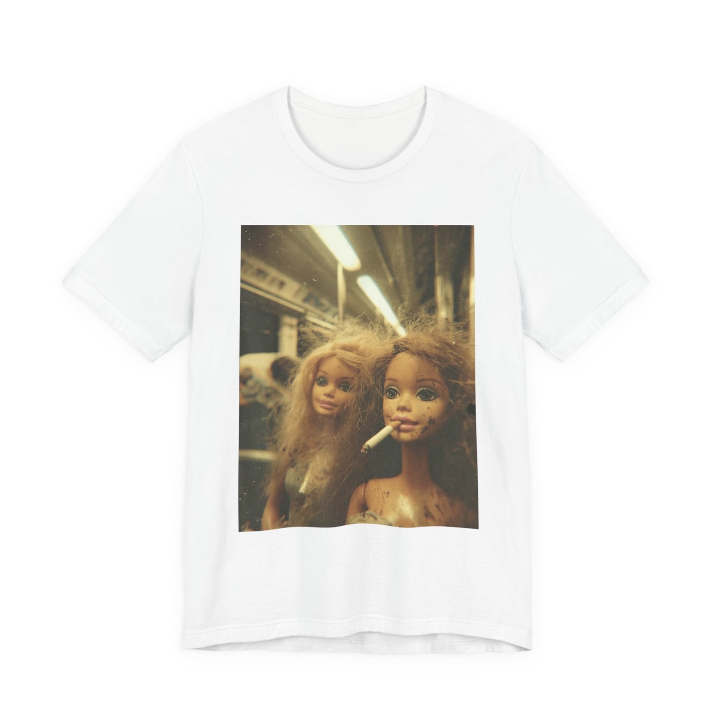 T-Shirt — Vintage Grunge Barbie Dolls Photo Tee