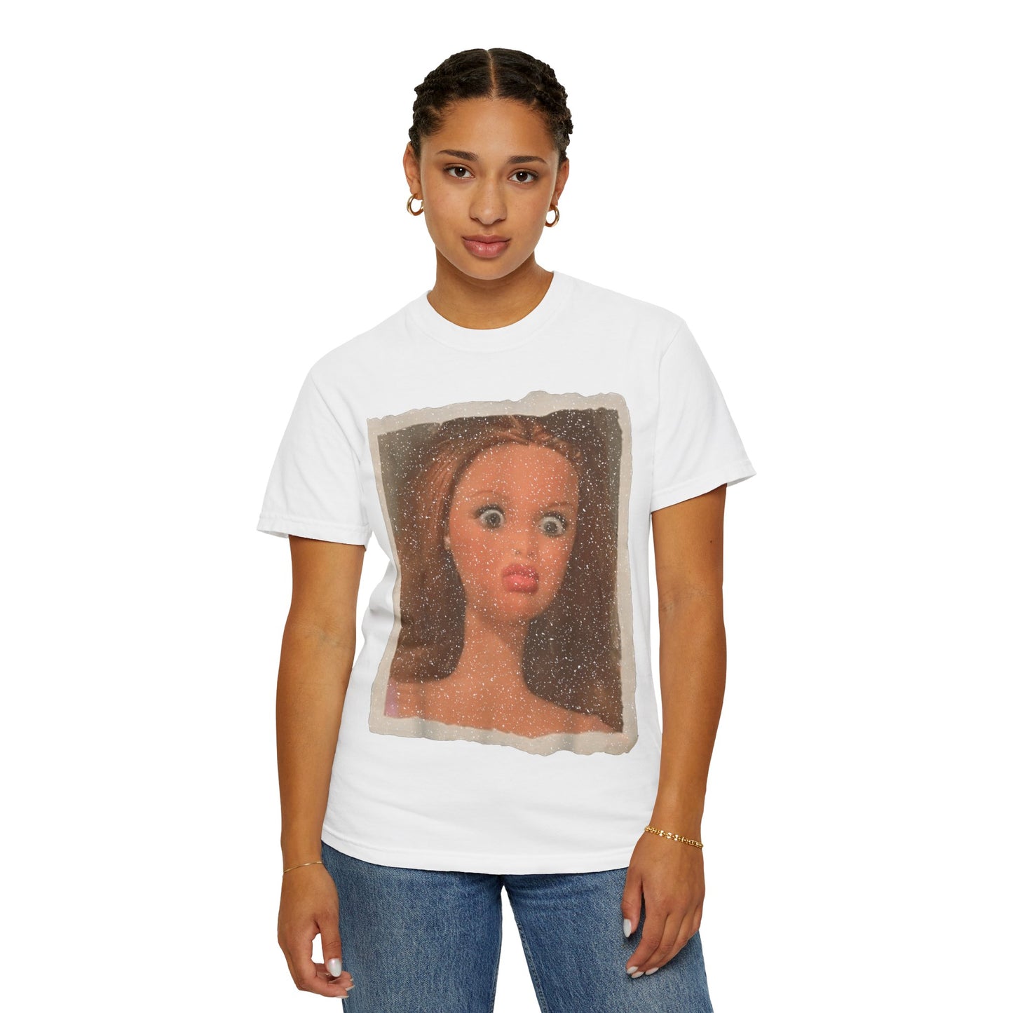 T-Shirt — Surprised Doll Portrait Graphic Tee