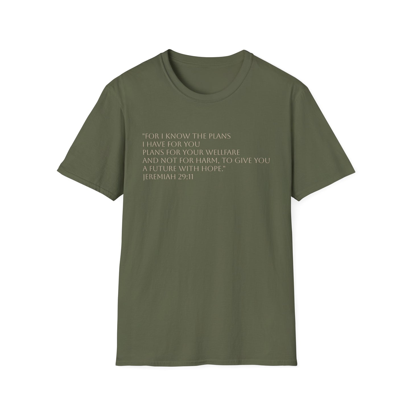 Virgin Mary Floral Back Tee — Jeremiah 29:11 Scripture Prayer T-Shirt
