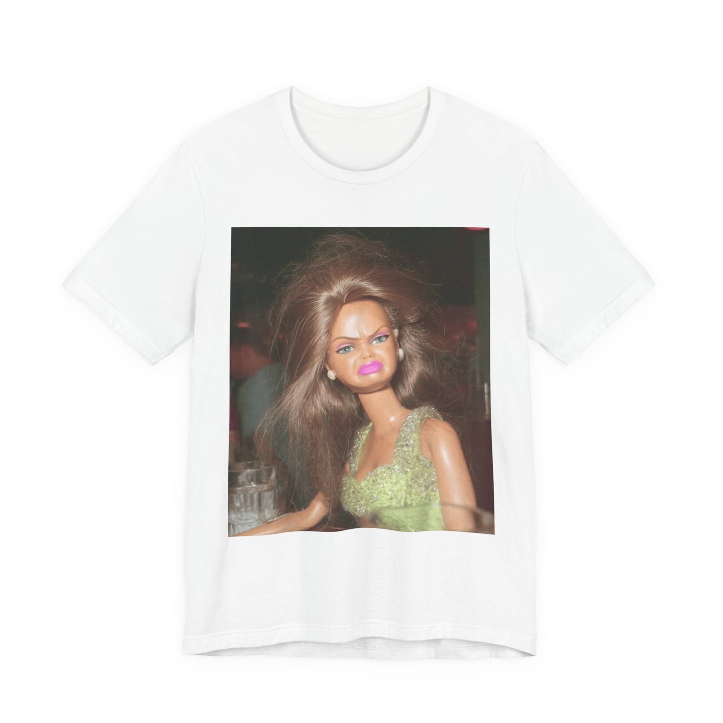 Vintage Doll Photo T-Shirt — Retro Party Barbie Print Tee