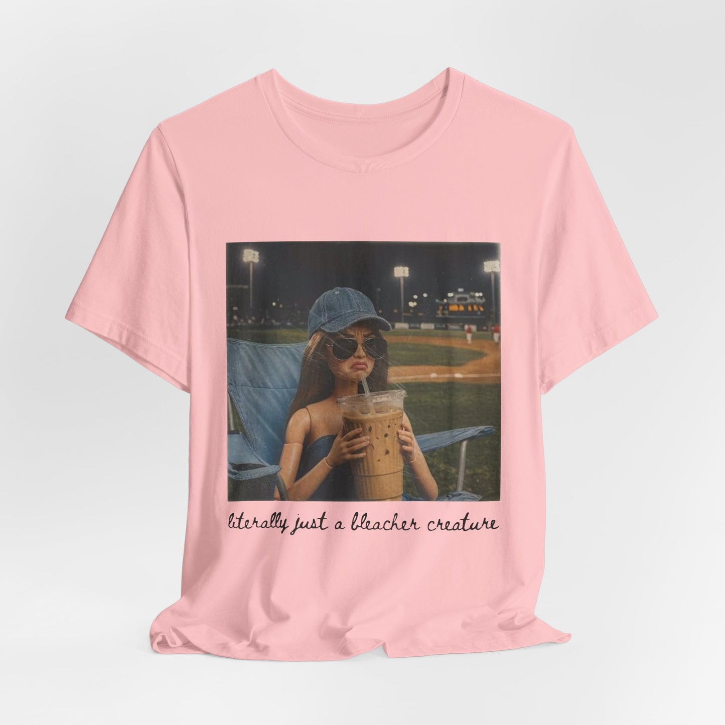 T-Shirt — "Literally Just a Bleacher Creature" Vintage Baseball Photo Tee