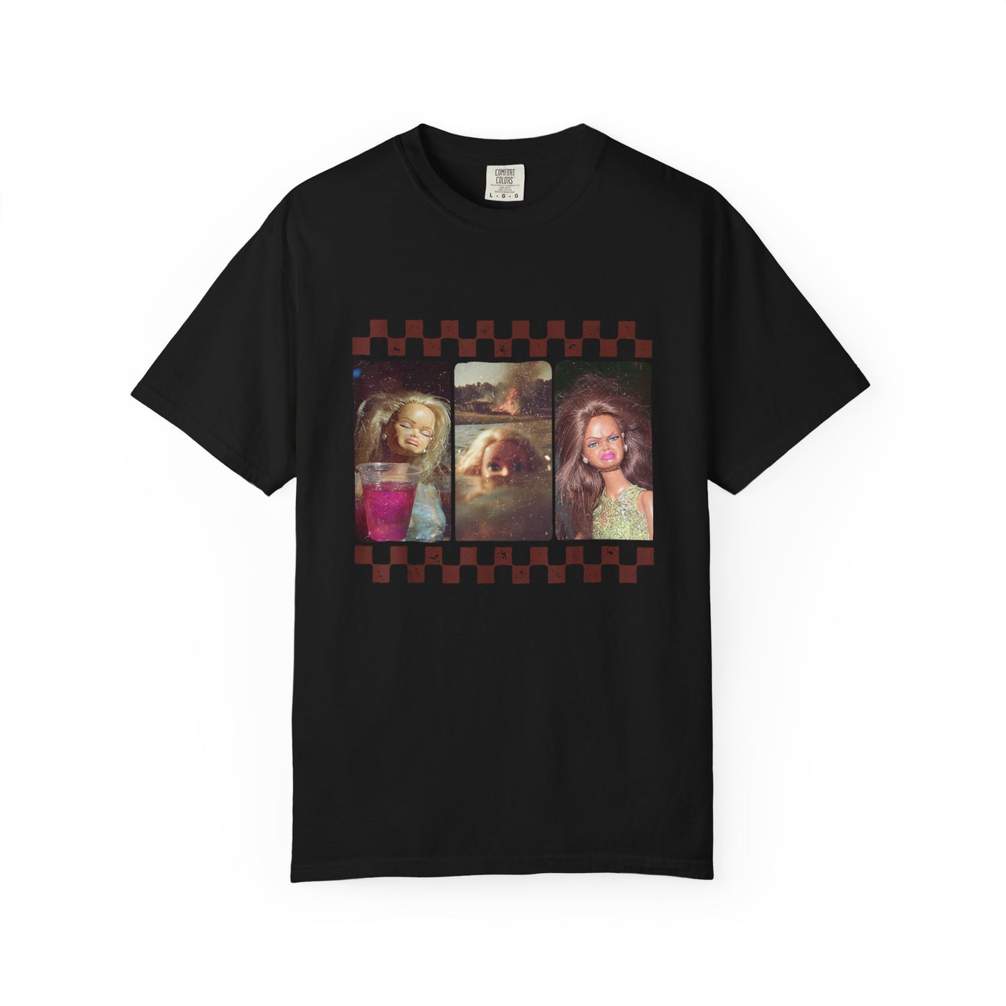 Vintage Photo Grid T-Shirt — Retro Checkerboard Portrait Tee
