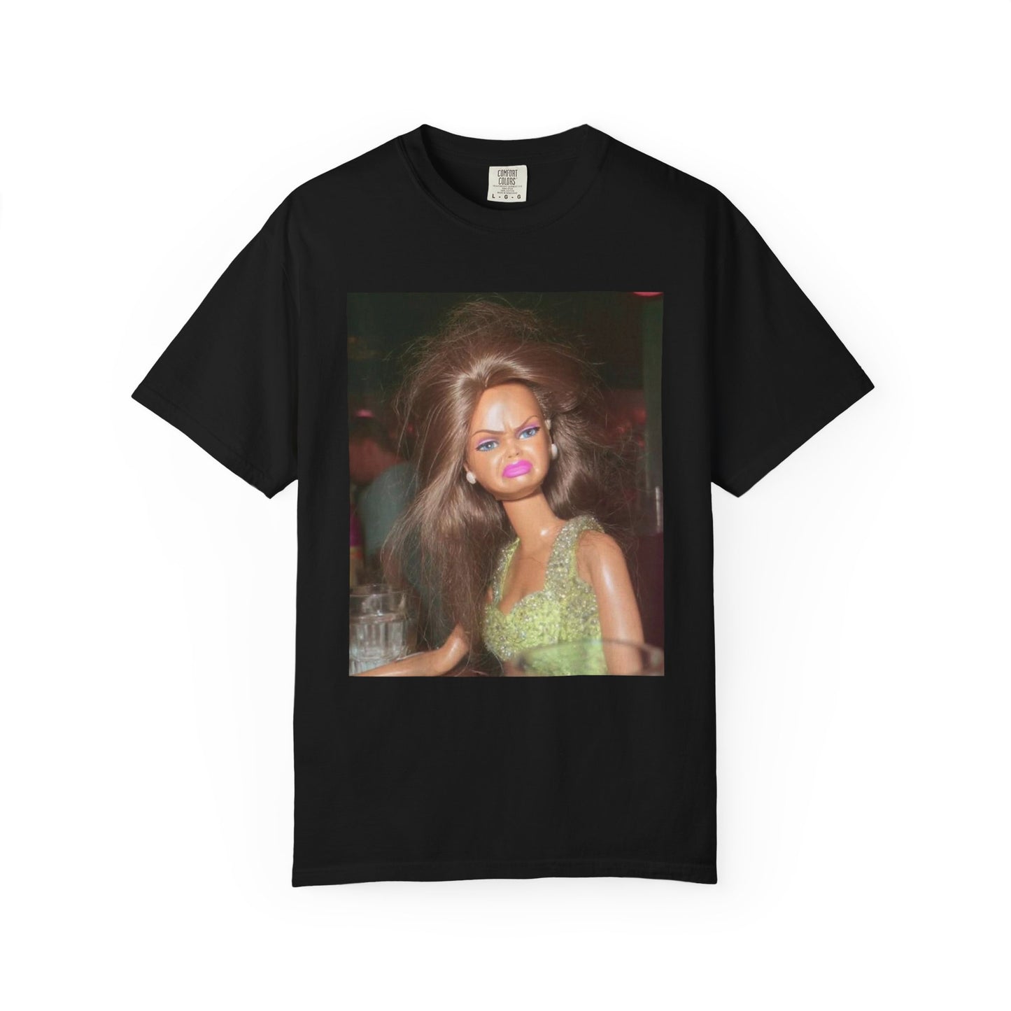 T-Shirt — Retro Doll Portrait Graphic Tee (Vintage Glam Photo)
